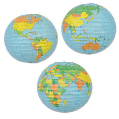 Lanterne sur papier globe