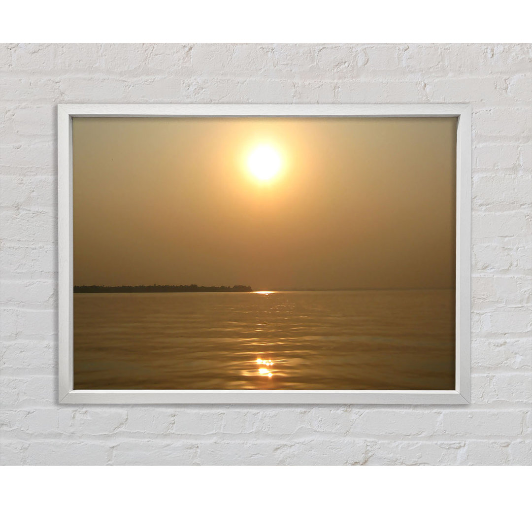 Tranquil Misty Sun - Single Picture Frame Kunstdrucke auf Leinwand