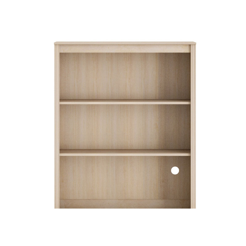 Bibliothèque Corretta beige avec 2 tablettes ouvertes, 86 cm de largeur (sans meuble et doit être jumelée à la partie inférieure de la série Corretta)