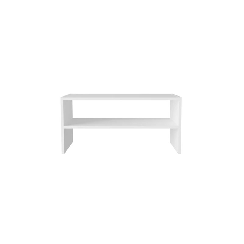 White 2-Shelf Shoe Rack