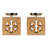 Snowflake Box Wooden Christmas Tealight Holders - 4.75" - Set Of 2