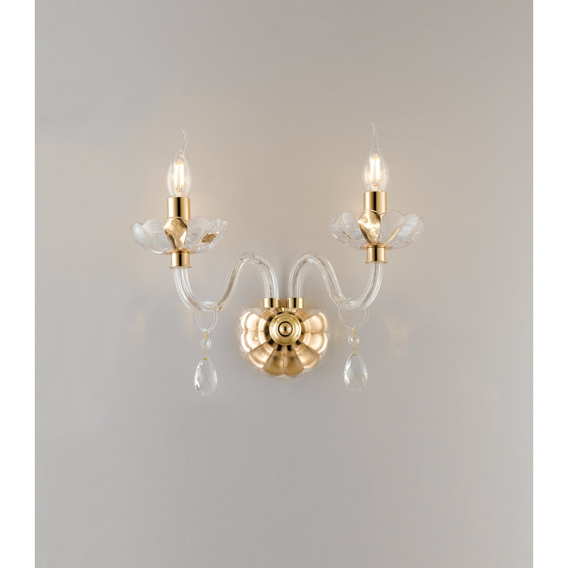Solomon Glass Candle Wall Light