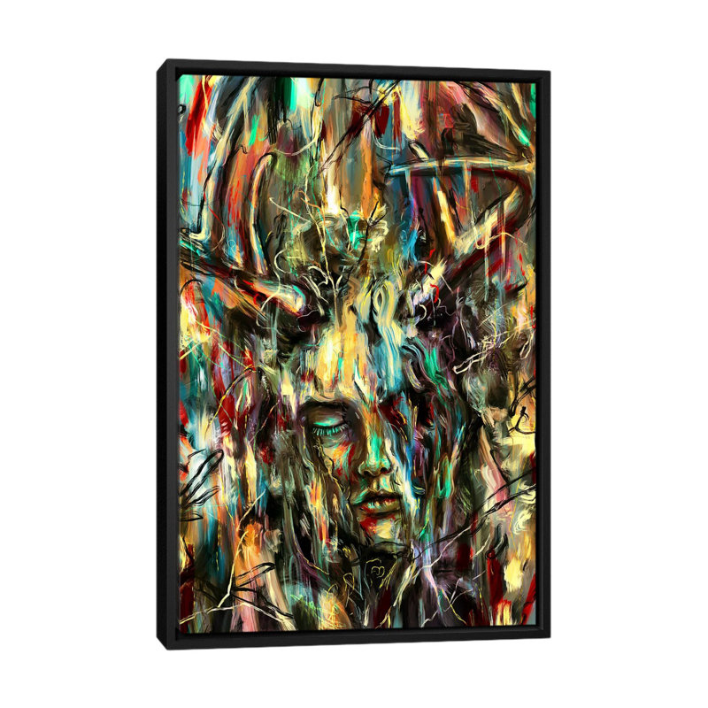 «Villain», reproduction d'impression sur toile, H 26 po x l 18 po x P 1,5 po, Toile avec cadre noir, Pas de tapis