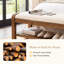 Upholstered Bench with Shelves-843433908