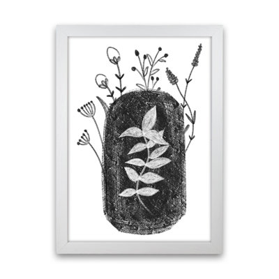 Dalia Chalk Black Floral by Pixy Paper - Print