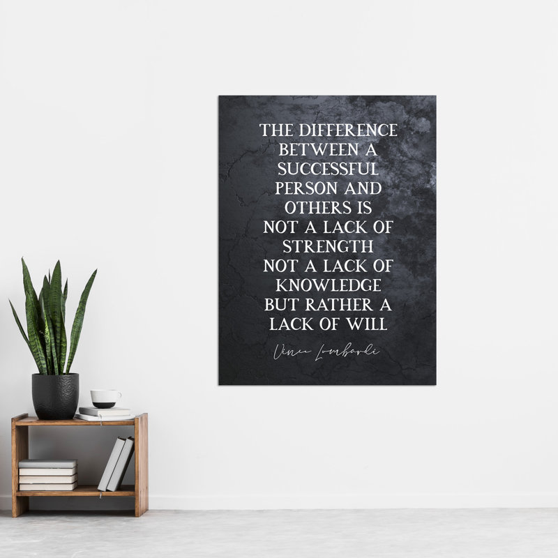 Slate Quote Vince Lombardi Lack Of Will Football Coach - No Frame Print