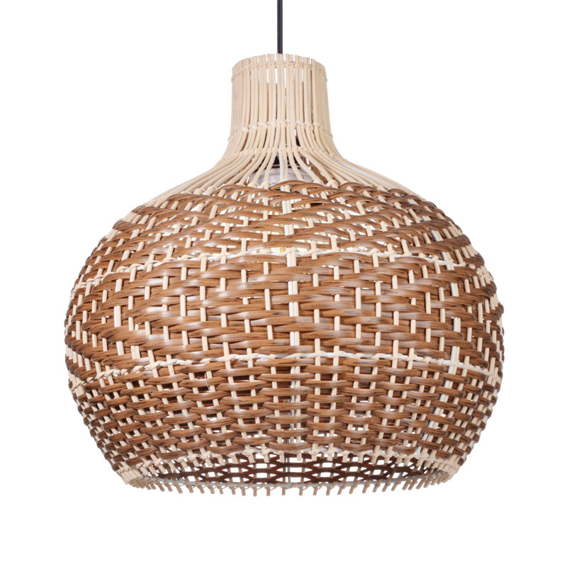 Luminaire suspendu en forme de dôme à 1 lumière Almita, H 15,74 po x l 15,74 po x P 15,74 po