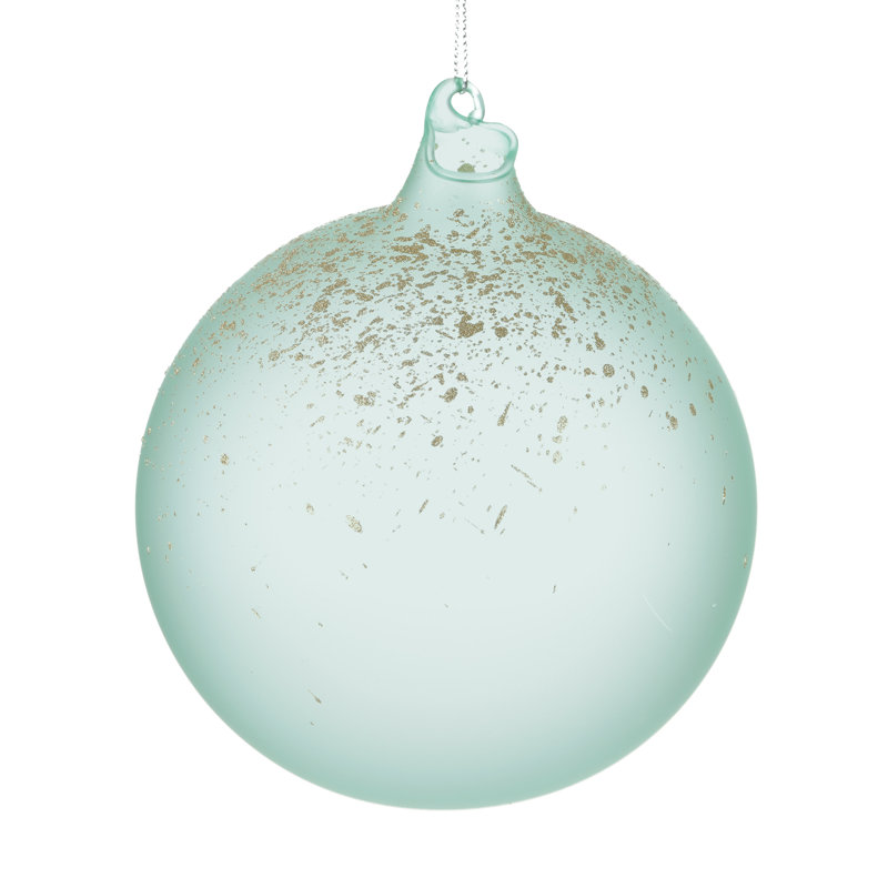 Ornement boule de verre, Bleu, H 4,72 po x l 4,72 po x P 4,72 po