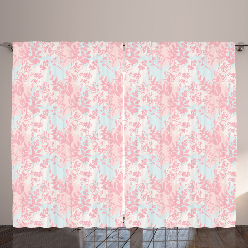 Cleotis Polyester Semi Sheer Curtain Pair