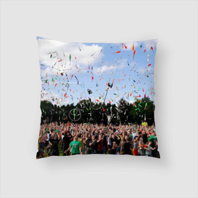 Kansas People Celebrating Throw Pillow