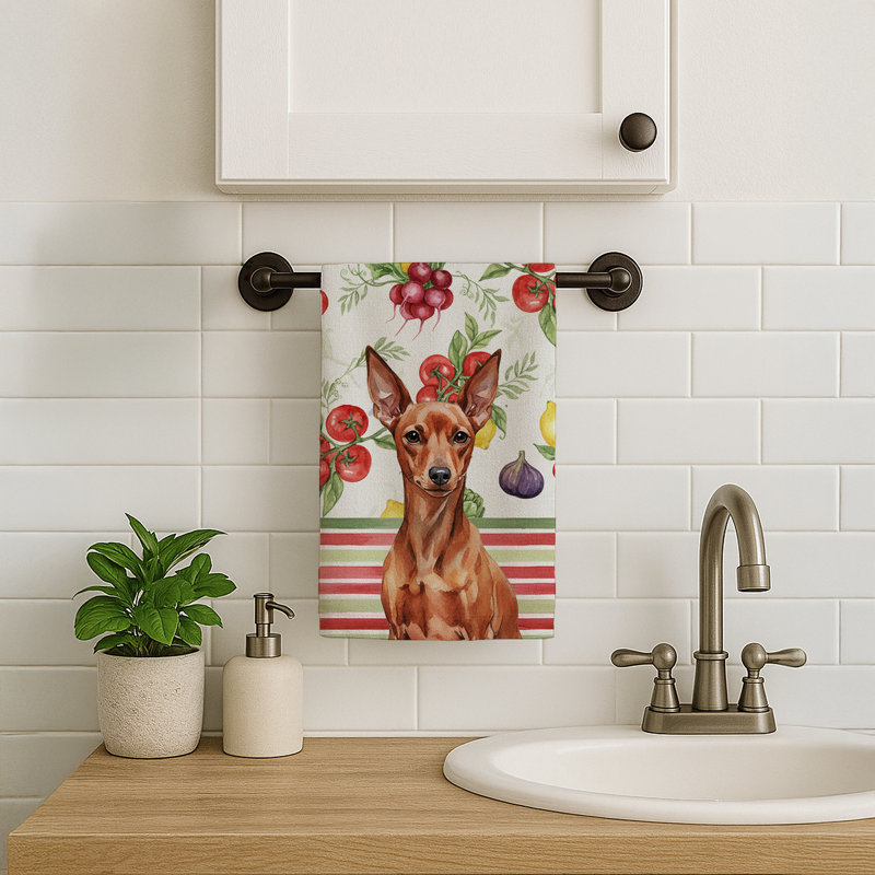 Serviette de cuisine rouge Mini Pinscher, Red Miniature Pinscher Min Pin