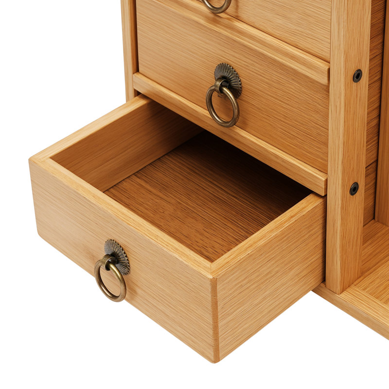Jahrome Bamboo Desktop Bookshelf Desk Organizer