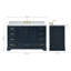Meuble-lavabo simple avec plateau Abshire 55-93359352