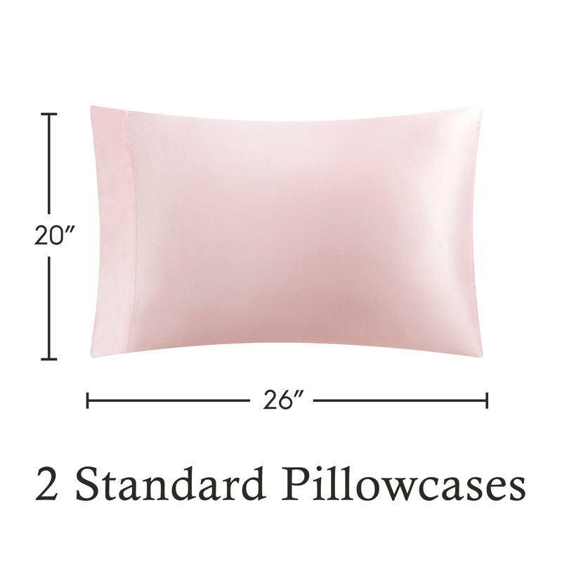Satin Pillowcases, Standard Pillowcase, Pink