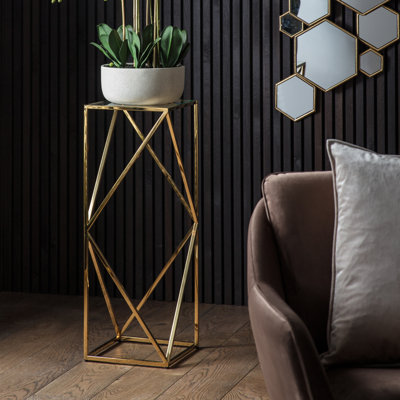 Bonaparte Glass Top Frame End Table