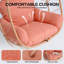Fauteuil suspendu suspendu en osier avec support et coussin lavable pour patio-133406231-133406236