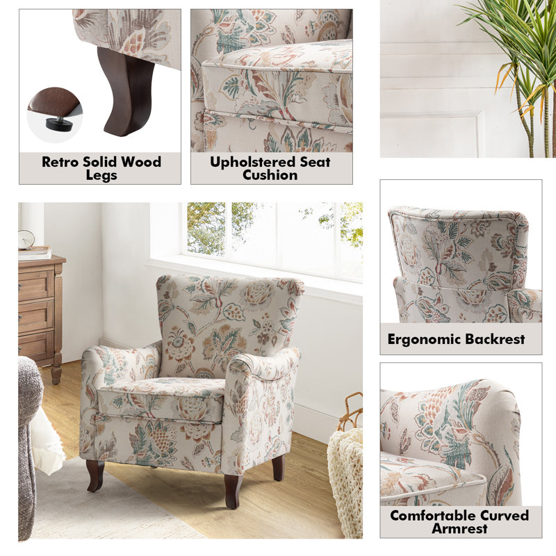 Cookson Upholstered Armchair, Jeacobean