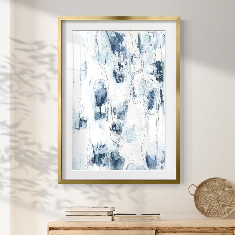 Sea Silk IV - impression encadrée, H 28,5 po x l 20,5 po, Doré