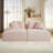 Boneless 78" Oversized Double Chaise Lounges Indoor, Upholstered Boneless Cloud Stupendous Oversized Chaise Lounge Couch Luxury Sofa Bed Deep Seat, Corduroy Lounge Chair,2 Pieces-1150052624