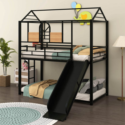 Reesa Kids Twin Over Twin Bunk Bed