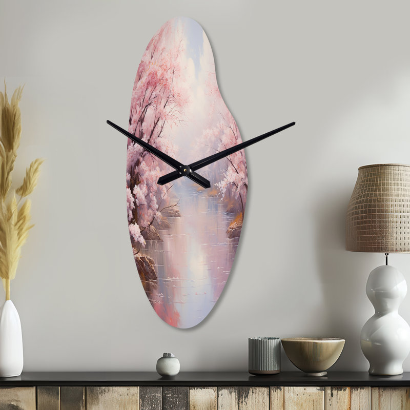 Impression romantique de cerisier rose en forme de fleur de cerisier rose IV, Grand
