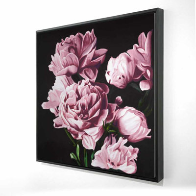 Pink Peonies - Romantic Framed Canvas for Home Decor