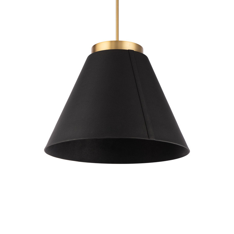 Bentley 1 - Light Black/Aged Brass LED Single Pendant
