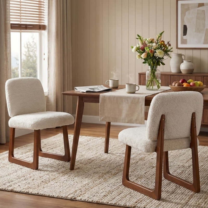 Ensemble de 2 chaises de salle à manger, robustes et élégantes pour une utilisation intérieure polyvalente