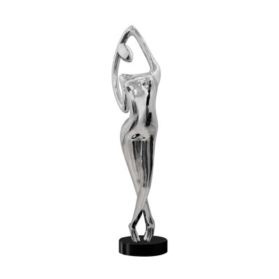 Chrome Woman Ceramic Sculpture