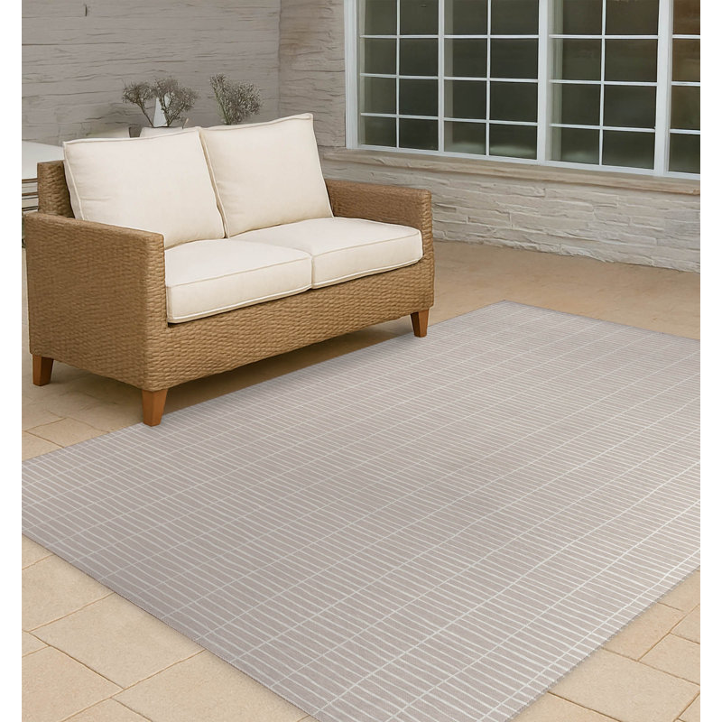 Snow Fence Non-Slip Outdoor Rug, Rectangle 3' x 5'