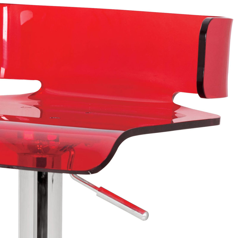 Tabouret de chambre rouge et moderne - pivotant sur 360 °, pivotant et réglable pour plus de confort