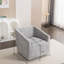 Joli fauteuil avec accoudoirs demi-tonneau moderne pivotant à 360 °, tissu chenille de qualité supérieure et mousse haute densité pour plus de confort et de style