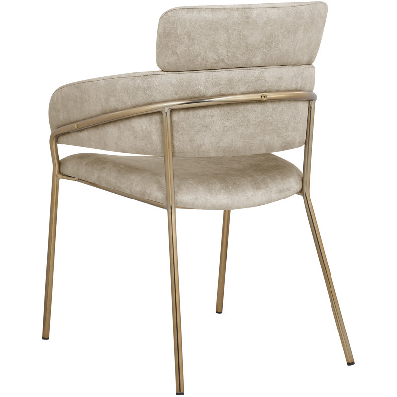 Yara Velvet Dining Chair, Stone Velvet