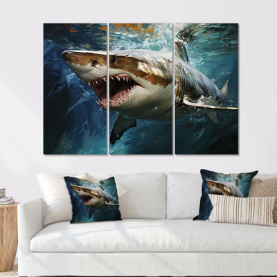 Sark Mako Momentum I - Shark Wall Art Living Room Set