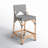 Estela Rattan Counter Stool, Black/White-105067390