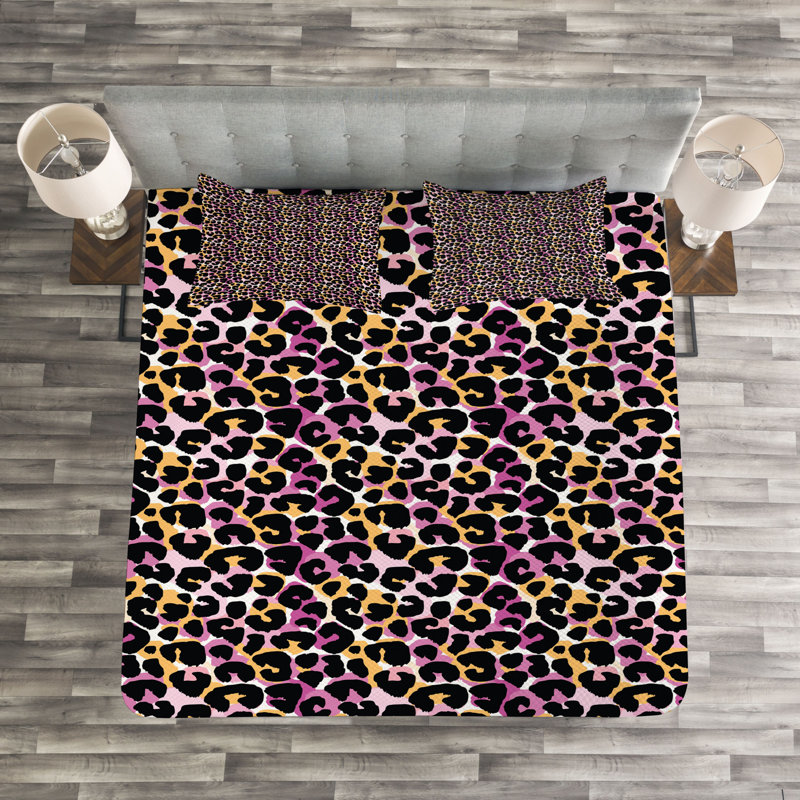 Adolfine Black Microfibre Bedspread Set, 220 x 264 cm