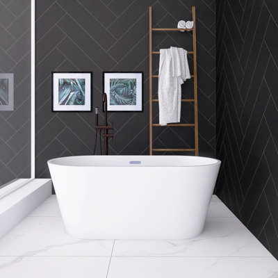 59.1'' x 29.5'' Freestanding Soaking Acrylic Bathtub