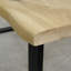 Norman Oak Unfinished Solid Wood Top Metal Base Dining Table-1530349333-1530349332