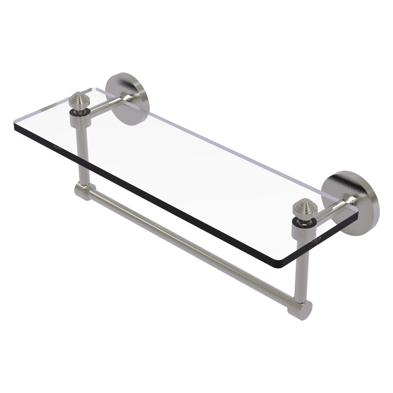 Southbeach with Towel Bar, Satin Nickel, 5" H x 16" W x 5" D