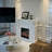 White Manufactured Wood Freestanding Fireplace