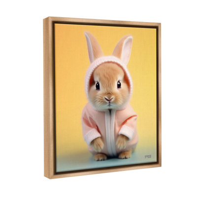 " Cozy Bunny On Yellow " by RB