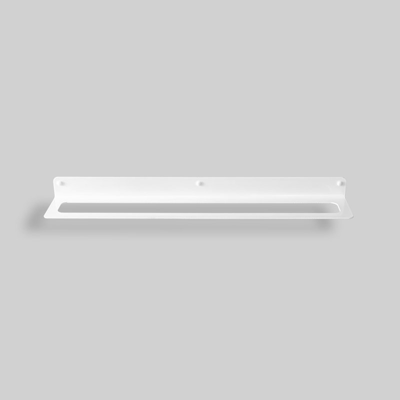 Porte-serviettes de bain mural moderne - barre simple, Blanc, 30"