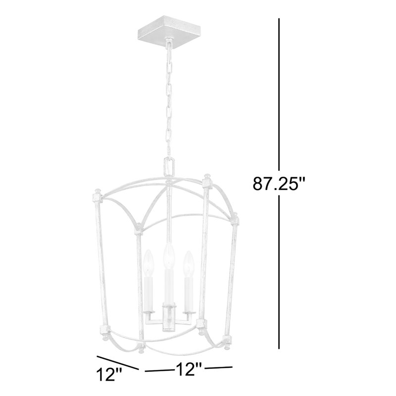 Olive 3-Light Chandelier, Acier Smith