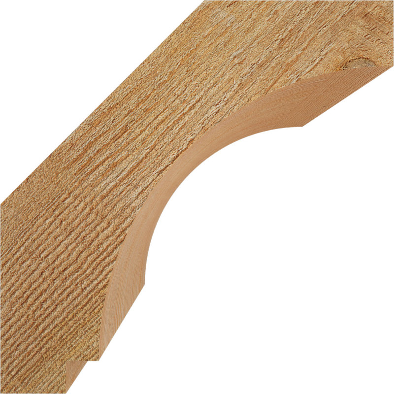 Attelle impériale du genou, Sapin de Douglas, Brute, H 6 po x l 4 po x P 6 po