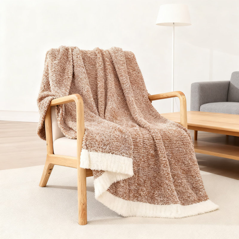 Jeté en microfibre de qualité supérieure, couverture douce, moelleuse et chaude toutes saisons pour canapé, lit, voyage et usage extérieur