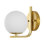 Brose Single Light Glass Dimmable Armed Sconce