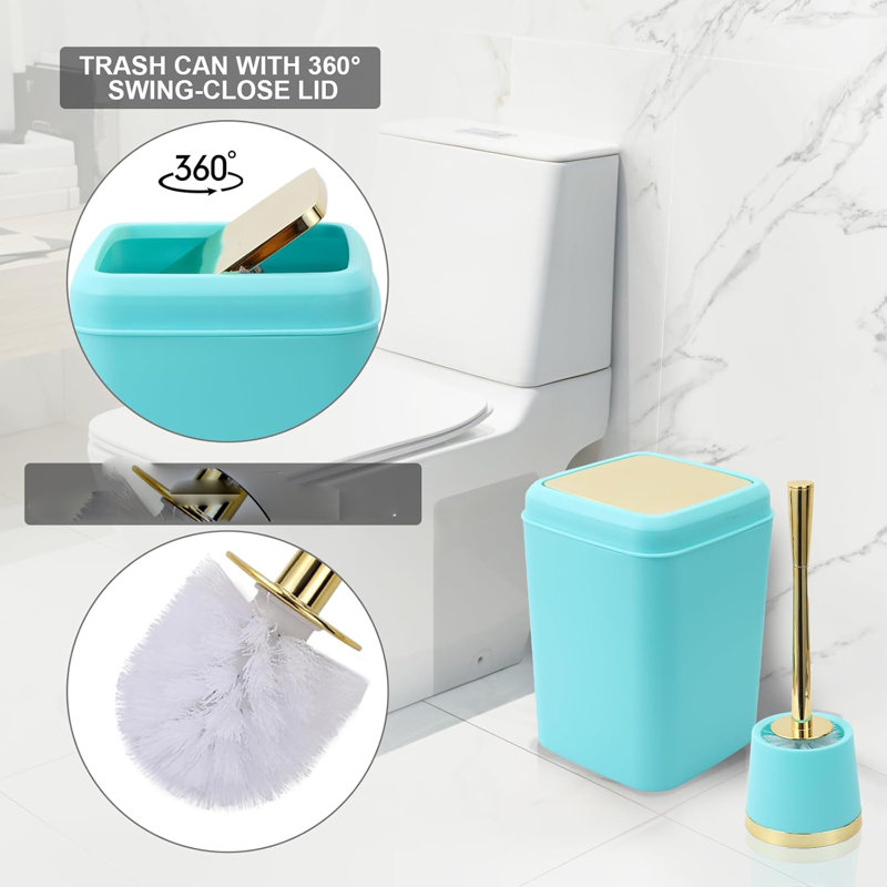 Blue Green Bathroom Accessory Set