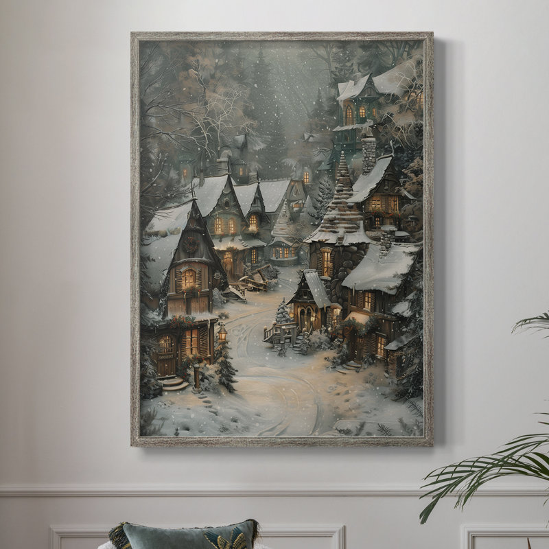 «Christmas Holiday Art DCxx III», reproduction encadrée - bois massif, H 11 po x l 9 po