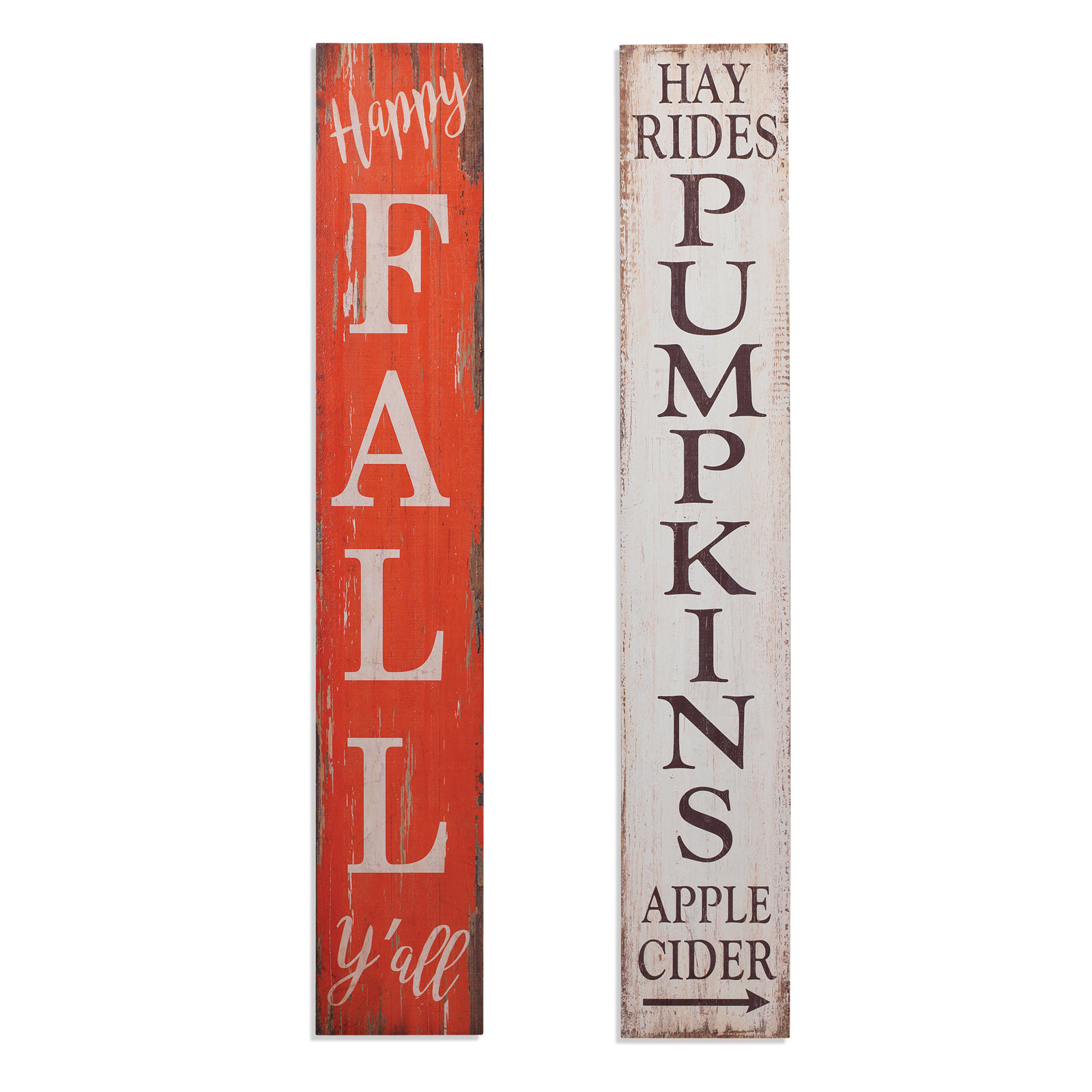 Wooden Harvest Porch Signs Set of 2 47.25"H