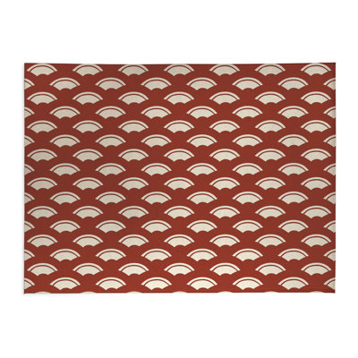 Japanese Ocean Wave Low Profile Kitchen Mat